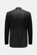 Tom Ford Sakko 'Shelton' dunkelgrau meliert, Slim Fit, tailliert, reine Wolle, tonaler Fischgrat, Rückenansicht, weicher Griff, Rückenmittelschlitz.