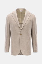 Front view of Borrelli Smart-casual jacket 'Procida' beige/light grey checked, slim fit, unconstructed, pure virgin wool.

<p>This unconstructed smart-casual jacket by BORRELLI made of pure, pleasantly robust virgin wool has a classic checked pattern and 