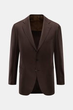 Front view of Cesare Attolini Cashmere jacket dark brown, a slim fit, three-button jacket with step lapel, classic breast pocket, and patch hip pockets.

<p>Enjoy luxury from CESARE ATTOLINI: This timeless smart-casual jacket in the finest pure cashmere h