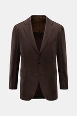 Front view of Cesare Attolini Cashmere jacket dark brown, a slim fit, three-button jacket with step lapel, classic breast pocket, and patch hip pockets.

<p>Enjoy luxury from CESARE ATTOLINI: This timeless smart-casual jacket in the finest pure cashmere h