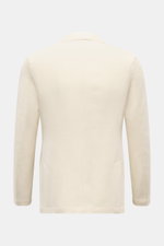 Marco Pescarolo Blazer 'Giove' creme von hinten fotografiert, leichter Slim Fit Blazer mit Woll-Cashmere-Mix, tonaler Webstruktur.