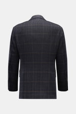 Rear view of Brunello Cucinelli Smart-casual jacket dark grey/navy/light brown checked in a slim fit with classic glen check pattern and side vents.

Description: <p>A luxurious classic for sophisticated business outfits: This smart-casual jacket by BRUNE