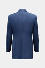 Blue Tom Ford Samtsakko 'Atticus' schwarz velvet blazer shown from the back, slim fit with soft viscose-cupro fabric, two-button style. Großer Auftritt garantiert: Das luxuriöse Sakko 'Atticus' von TOM FORD besteht aus edlem Samt aus Viskose-Mischung und 