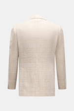 Back view of Stile Latino Smart-casual jacket 'Vincenzo' brown/cream checked in lightweight cotton, wool, and linen blend with classic glen check.

Description: <p>STILE LATINO presents luxury you can feel with its lightweight smart-casual jacket 'Vincenz
