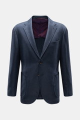Front view of Stile Latino Smart-casual jacket 'Vincenzo' navy mottled, featuring slim fit, step lapel, and patch hip pockets.

Description: 
<p>STILE LATINO presents luxury you can feel with its elegant smart-casual jacket 'Vincenzo' in a blend of lightw