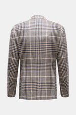 Back view of Stile Latino Smart-casual jacket 'Vincenzo' navy/beige checked, showcasing classic glen check pattern in a slim fit.

<p>STILE LATINO presents luxury you can feel with its lightweight smart-casual jacket 'Vincenzo' in a fine silk blend. Buy i