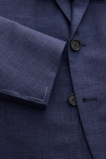 Close-up front view of the Cesare Attolini Smart-casual jacket navy mottled showing buttons, step lapel, and textured wool, silk, and linen blend fabric.

<p>Enjoy luxury from CESARE ATTOLINI: This timeless smart-casual jacket is exclusively made in Italy