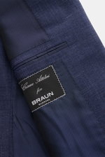 Close-up inside view of Cesare Attolini Smart-casual jacket navy mottled showing navy blue lining and stitched label.

<p>Enjoy luxury from CESARE ATTOLINI: This timeless smart-casual jacket is exclusively made in Italy from the finest blend of luxurious 