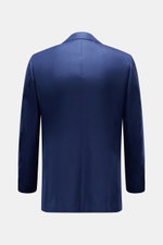 Rear view of Cesare Attolini Cashmere smart-casual jacket dark blue in slim fit, step lapel, unfinished cuffs, side vents.

<p>Enjoy luxury from CESARE ATTOLINI: This timeless smart-casual jacket in the finest pure cashmere has been made exclusively in It