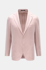 Tagliatore Sakko 'Monte Carlo' altrosa meliert, frontal fotografiert, Slim Fit, Leinen-Baumwoll-Mix mit Fischgratstruktur, zwei Knöpfe, fallendes Revers, Brust- und Hüfttaschen.