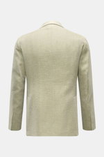 Tagliatore Sakko 'Monte Carlo' oliv meliert, Rückansicht, Slim Fit, Leinen-Baumwoll-Mix mit Fischgrat-Struktur, zwei Seitenschlitze, Unconstructed Design.