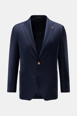 Tagliatore Sakko 'Monte Carlo' navy, frontale Ansicht, Slim Fit, reine Super 110'S Schurwolle, zwei Knöpfe, fallendes Revers, Brust- und Hüfttaschen, Unconstructed Design.