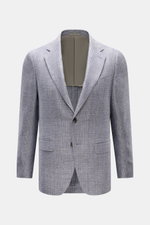 Front view of Caruso smart-casual jacket 'Aida' grey/smoky blue checked in lightweight linen-wool blend with classic glen check.

<p>A stylish addition with a classic feel: Made of a lightweight linen-wool blend with timeless glen check, the smart-casual 