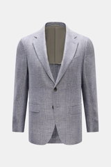 Front view of Caruso smart-casual jacket 'Aida' grey/smoky blue checked in lightweight linen-wool blend with classic glen check.

<p>A stylish addition with a classic feel: Made of a lightweight linen-wool blend with timeless glen check, the smart-casual 