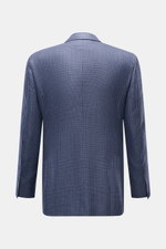 Zegna Smart-casual jacket 'Atelier' navy/smoky blue checked shown from the back, featuring classic glen check pattern and soft fabric.