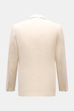Percival Sakko 'Tailored Linen' creme, Rückansicht, Slim Fit, Leinen-Baumwoll-Mix, fallendes Revers, Knopfärmel, Seitenschlitze.
