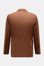 Percival Sakko 'Tailored Linen' braun, Rückansicht, Slim Fit Sakko aus atmungsaktivem Leinen-Baumwoll-Mix mit Knopfärmel, Seitenschlitzen.