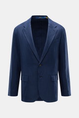Polo Ralph Lauren Leinensakko navy, schmale Silhouette, reines Leinen, Slim Fit, fallendes Revers, Zwei-Knopf-Stil, Hüfttaschen mit Patte, frontal fotografiert.