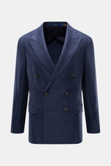 Polo Ralph Lauren Sakko navy/schwarz kariert seen from the front, double-breasted with Prince-of-Wales check, slim fit, peak lapels, linen blend. <p>Setzen Sie ein Statement mit diesem edlen Sakko von POLO RALPH LAUREN: klassisches Prince-of-Wales Karo so