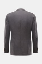 Boglioli Sakko 'K. Jacket' graubraun meliert, Rückenansicht, reine Wolle, Leinwandbindung, Slim Fit, Unconstructed Design, Seitenschlitze.