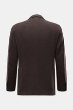 Boglioli Sakko 'K. Jacket' dunkelbraun, Rückansicht, voluminöse Wolle mit Cashmere, feines Strukturgewebe, Unconstructed Design, fallendes Revers.