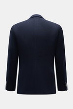 Rückansicht des Boglioli Sakko 'K. Jacket' navy aus voluminöser Wolle mit Cashmere, Unconstructed-Design, fallendem Revers, Seitenschlitzen.