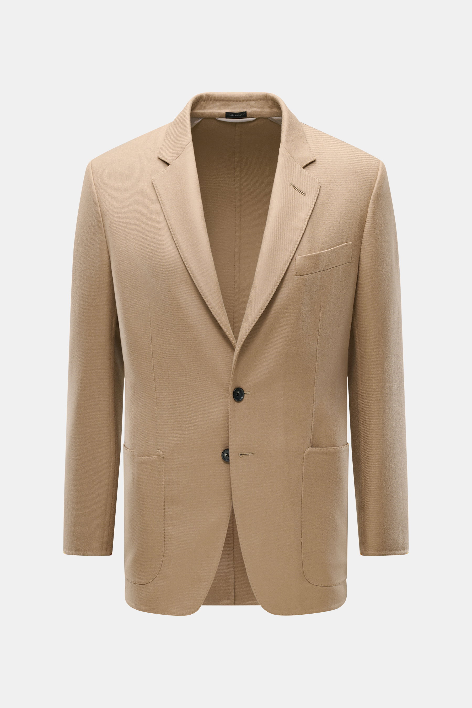 Front view of Tom Ford Smart-casual jacket 'Shelton' beige, slim fit with notched lapel, wool-silk blend, fine twill, two-button style.

Description: <p>Italian tailoring at the highest level: The 'Shelton' smart-casual jacket by TOM FORD impresses with a