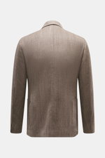 Rear view of Stile Latino Blazer 'Vincenzo' beige/dark brown patterned with herringbone weave, wool-alpaca blend, slim fit, notched lapel.

Description: <p>The classic 'Vincenzo' blazer by STILE LATINO exudes Italian character to a high degree: the fabric