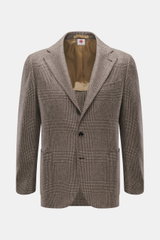 Front view of the Borrelli Blazer 'Procida' beige/dark brown checkered slim fit with notched lapel and classic breast pocket.

Description: 
<p>A perfect essential for the next dinner with friends or the upcoming meeting: With the 'Procida' blazer by BORR