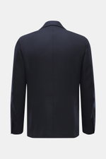 Rückansicht des Lardini Jersey-Sakko navy aus Jersey reine Schurwolle, Slim Fit, taillierter Zwei-Knopf-Stil, fallendes Revers, Unconstructed Design.