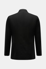 Rear view of the Tagliatore Black Blazer in pure new wool with an unconstructed slim fit design and rear side vents.

Description: <p>The double-breasted blazer by TAGLIATORE made of pure new wool combines Italian tailoring craftsmanship with contemporary