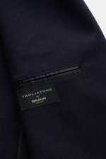 Close-up of the navy Tagliatore Blazer fabric and inner breast pocket, photographed from a top-side angle.

Description: <p>The double-breasted blazer by TAGLIATORE made of pure virgin wool combines Italian tailoring with contemporary lightness. Precisely
