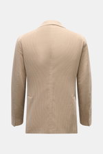 Tagliatore Cord Blazer beige shown from the back, made of soft cotton-wool corduroy, slim fit, unconstructed design with rear vents.