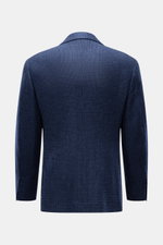Brunello Cucinelli Sakko navy/schwarz kariert Rückansicht, Schurwolle mit Cashmere, soft, Slim Fit, tailliert, fallendes Revers, halb gefüttert, Seitenschlitze.