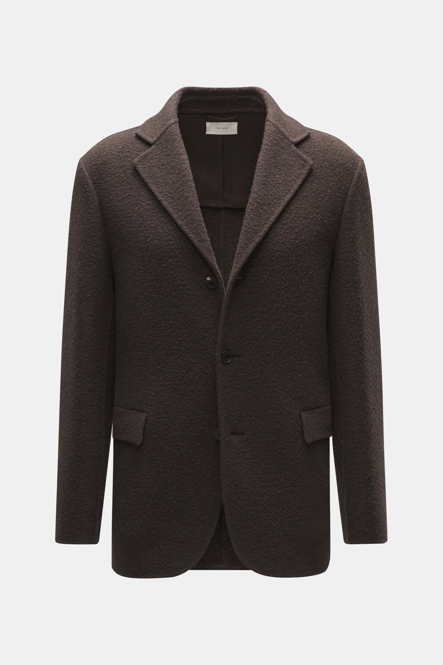 The Row Cashmere Blouson 'Olek' schwarz shown from the front, featuring soft, dense cashmere felt with oversized fit, raglan sleeves, and flap pockets. Meisterhafte Handwerkskunst in doppelter Verarbeitung: reiner Cashmere, weicher Griff, Zwei-Wege-Reißve