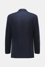 Brioni Blazer 'Ravello' navy shown from the back, crafted from a wool-cashmere mix with soft feel, slim fit, notch lapel, and rear side vents. Italian craftsmanship in its finest form: The 'Ravello' model by BRIONI impresses with an exquisite mix of wool 