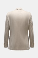 Windsor Sakko 'Salio' taupe meliert shown from the back, made of soft wool with light stretch, slim fit, unconstructed design.