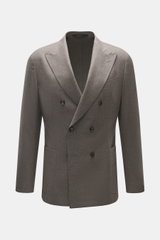Front view of the Windsor Merino Sakko 'Salernos' navy, a classic double-breasted, three-button slim fit blazer in soft pure merino wool.