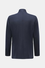 Windsor Sakko 'Tesso' navy aus feiner Wolle, Slim Fit mit Stehkragen, Rückenansicht, weicher Griff, Unconstructed Design.