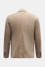 Rückansicht des taillierten Circolo 1901 Cordsakko taupe mit Slim Fit, samtigem Baumwollmix, Unconstructed-Design und Seitenschlitzen.