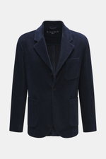 Circolo 1901 Cordsakko navy, frontale Nahaufnahme, taillierter Slim Fit in samtigem Baumwollmix mit Cordstruktur, zwei Knöpfe, Brust- und Hüfttaschen.