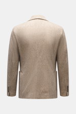 Circolo 1901 Jersey-Sakko beige gemustert, Slim Fit, Baumwolle mit Stretch, Print in Weboptik, Rückansicht, weicher Griff, halb gefüttert.