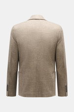 Rückansicht des Circolo 1901 Jersey-Sakkos beige kariert, Slim Fit, Jersey aus Baumwolle mit Stretch, Print in Weboptik, Unconstructed-Design.