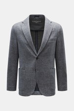 Circolo 1901 Jersey-Sakko grau kariert, Slim Fit, tailliert, Baumwoll-Jersey mit Stretch, Print in Weboptik, frontal fotografiert.