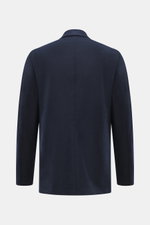 Harris Wharf London Cashmere Sakko navy, Rückansicht, leichter Herbstlook, Slim Fit, Unconstructed Design, softer Griff, taillierter Zwei-Knopf-Stil.