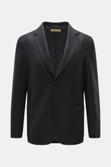 Officine Générale Sakko 'Michel' navy, Frontansicht, Slim Fit aus weichem Twill-Schurwolle mit fallendem Revers, Zwei-Knopf-Stil, Taschen.