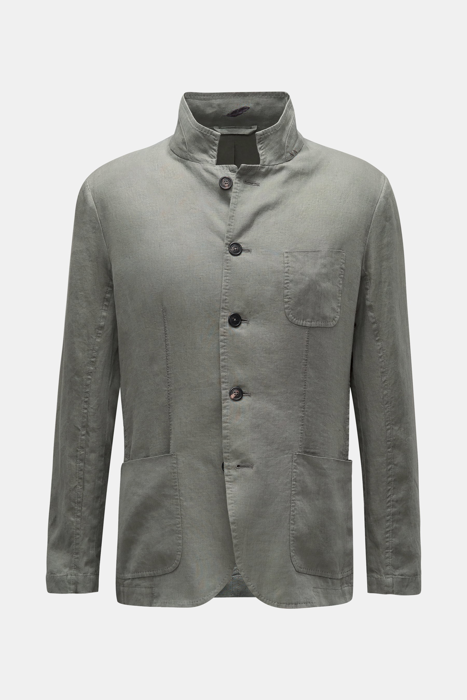 Weber+Weber Leinensakko 'Linen WW Blazer' graugrün