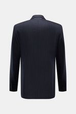 Golden Goose Sakko 'Dave' dark navy gestreift, Rückansicht, feine Nadelstreifen, Slim Fit, Strukturwolle, zweireihig, Spitzrevers, Knöpfe am Ärmel.