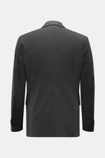 Windsor Sakko 'Sono' anthrazit meliert, Rückansicht, Slim Fit, feine Wolle, elastisch, fallendes Revers, Zwei-Knopf-Stil, Seitenschlitze.