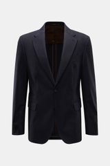 Windsor Sakko 'Sono' navy, frontale Nahaufnahme, Slim Fit, feine Wolle, fallendes Revers, Zwei-Knopf, Brust- und Hüfttaschen, unstrukturiert.